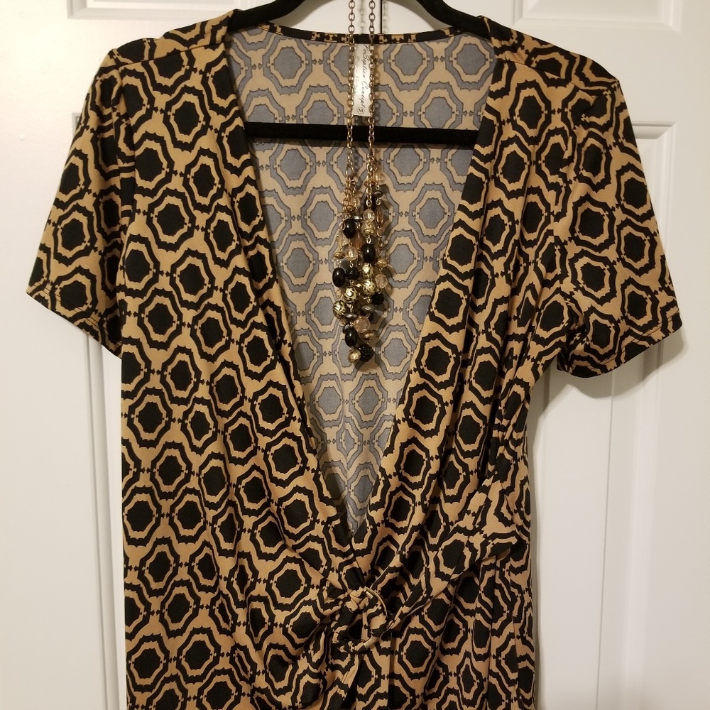 Side-tie Wrap Blouse